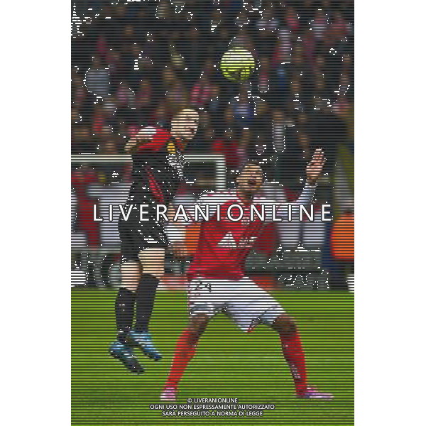 Lionel MATHIS / David NGOG - 07.12.2014 - Reims / Guingamp - 17eme journee de Ligue 1 - Photo : Dave Winter / Icon Sport AG ALDO LIVERANI SAS ONLY ITALY