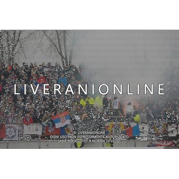 Supporters Lyon - 07.12.2014 - Evian Thonon / Lyon - 17eme journee de Ligue 1 - Photo : Jean Paul Thomas / Icon Sport AG ALDO LIVERANI SAS ONLY ITALY