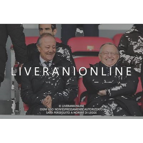 Bernard LACOMBE / Jean Michel AULAS - 07.12.2014 - Evian Thonon / Lyon - 17eme journee de Ligue 1 - Photo : Jean Paul Thomas / Icon Sport AG ALDO LIVERANI SAS ONLY ITALY