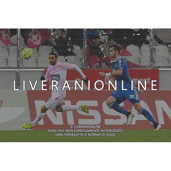 Fabien CAMUS / Steed MALBRANQUE - 07.12.2014 - Evian Thonon / Lyon - 17eme journee de Ligue 1 - Photo : Jean Paul Thomas / Icon Sport AG ALDO LIVERANI SAS ONLY ITALY