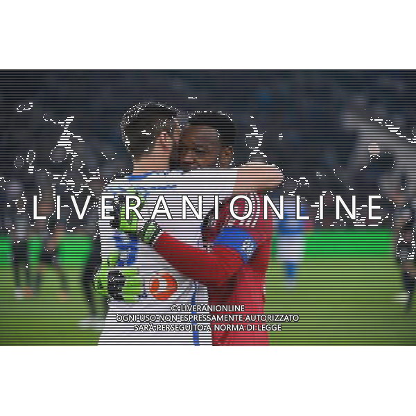 Joie Andre Pierre GIGNAC / Steve MANDANDA - 07.12.2014 - Marseille / Metz - 17eme journee de Ligue 1 - Photo : Gaston Petrelli / Icon Sport AG ALDO LIVERANI SAS ONLY ITALY