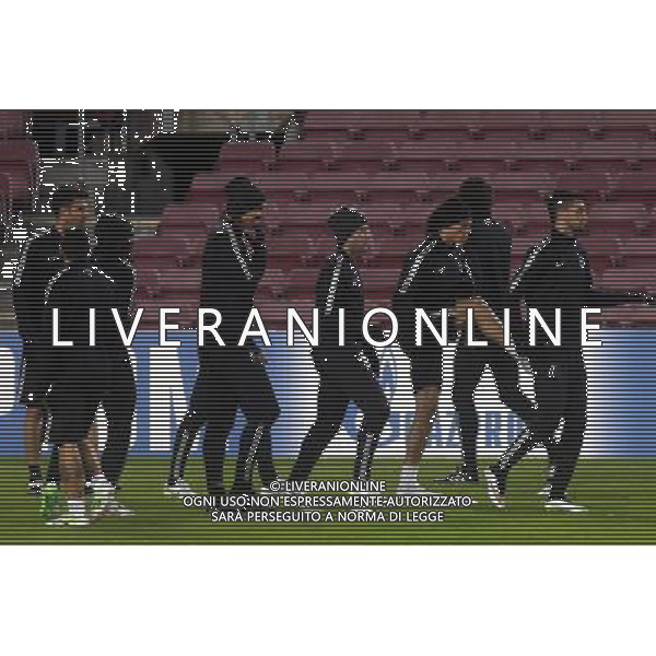 EQUIPE PSG - 09.12.2014 - Entrainement avant le match Barcelone / Paris Saint Germain - Champions League Photo : Joma / Icon Sport AG ALDO LIVERANI SAS ONLY ITALY