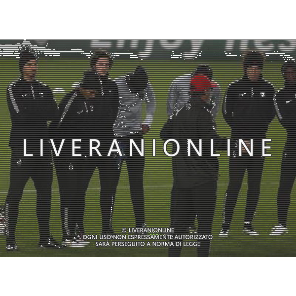 Zlatan IBRAHIMOVIC / Laurent BLANC - 09.12.2014 - Entrainement avant le match Barcelone / Paris Saint Germain - Champions League Photo : Joma / Icon Sport AG ALDO LIVERANI SAS ONLY ITALY