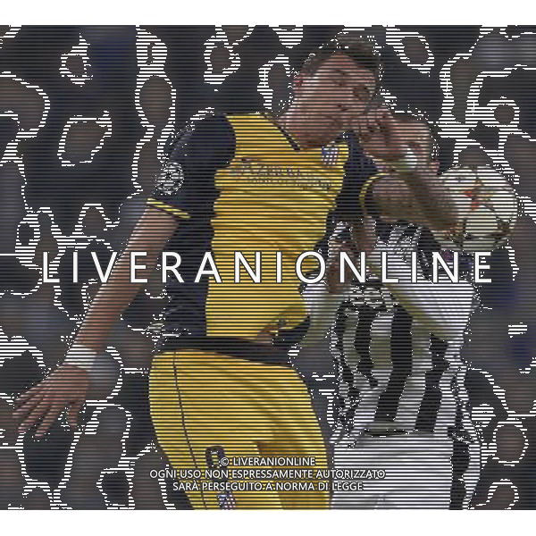 UEFA Champions League 2014/2015 Gruppo A Torino - 09.12.2014 Juventus-Atletico Madrid Nella Foto:mandzukic e giorgio chiellini /Ph.Vitez-Ag. Aldo Liverani