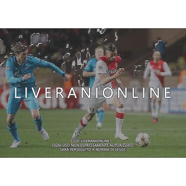 Yannick FERREIRA CARRASCO / Nicolas LOMBAERTS - 09.12.2014 - Monaco / Zenith St Petersbourg - Champions League Photo : Serge Haouzi / Icon Sport AG ALDO LIVERANI SAS ONLY ITALY