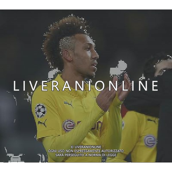 firo Fu§ball,Fussball, 09.12.2014 Champions League Saison 2014/2015 BVB Borussia Dortmund - RSC Anderlecht 1:1 Pierre-Emerick Aubameyang mit Spyderfriseur Haare Rasur $worldrightsEs gelten unsere AGB, einsehbar auf www.firosportphoto.de copyright by firo sportphoto: Coesfelder Str.207 48249 DŸlmen www.firosportphoto.de mail@firosportphoto.de (V o l k s b a n k B o c h u m - W i t t e n ) BLZ.: 430 601 29 Kt. Nr.: 341 117 100 Tel:Ê 02594 - 9916004 Fax:Ê02594 - 9916005 AG ALDO LIVERANI SAS ONLY ITALY