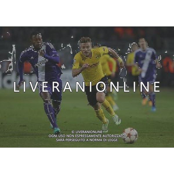 firo : 09.12.2014 Fu§ball, CL, Champions League, Saison 2014/2015, BVB, Borussia Dortmund - RSC Anderlecht MBEMBA gegen IMMOBILE $worldrights,Es gelten unsere AGB, einsehbar auf www.firosportphoto.de, copyright by firo sportphoto: Coesfelder Str. 207 D-48249 DŸlmen www.firosportphoto.de mail@firosportphoto.de (V o l k s b a n k B o c h u m - W i t t e n ) BLZ.: 430 601 29 Kt. Nr.: 341 117 100 Tel:Ê +49-2594-9916004 Fax:Ê+49-2594-9916005 AG ALDO LIVERANI SAS ONLY ITALY