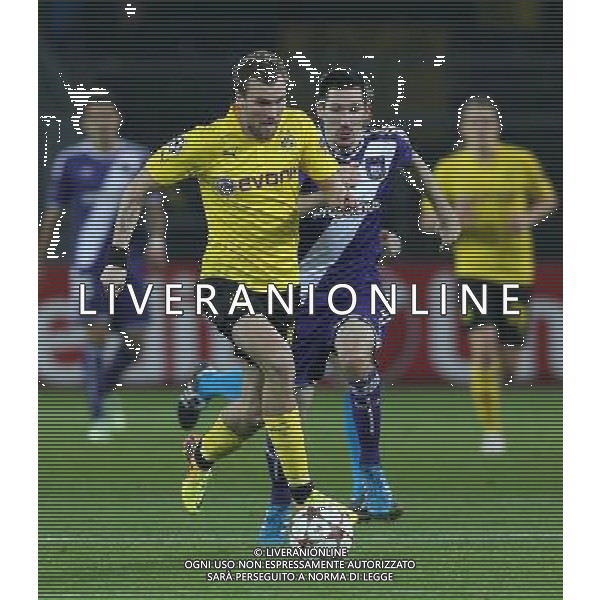 firo : 09.12.2014 Fu§ball, CL, Champions League, Saison 2014/2015, BVB, Borussia Dortmund - RSC Anderlecht 1:1 Kevin GRO§KREUTZ, BVB, Zweikampf $worldrights,Es gelten unsere AGB, einsehbar auf www.firosportphoto.de, copyright by firo sportphoto: Coesfelder Str. 207 D-48249 DŸlmen www.firosportphoto.de mail@firosportphoto.de (V o l k s b a n k B o c h u m - W i t t e n ) BLZ.: 430 601 29 Kt. Nr.: 341 117 100 Tel:Ê +49-2594-9916004 Fax:Ê+49-2594-9916005 AG ALDO LIVERANI SAS ONLY ITALY