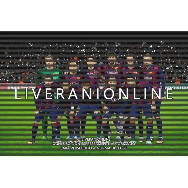 Equipe Barcelone - 10.12.2014 - Barcelone / Paris Saint Germain - Champions League Photo : Dave Winter / Icon Sport AG ALDO LIVERANI SAS ONLY ITALY
