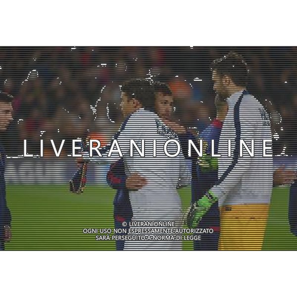 NEYMAR / Thiago SILVA - 10.12.2014 - Barcelone / Paris Saint Germain - Champions League Photo : Dave Winter / Icon Sport AG ALDO LIVERANI SAS ONLY ITALY