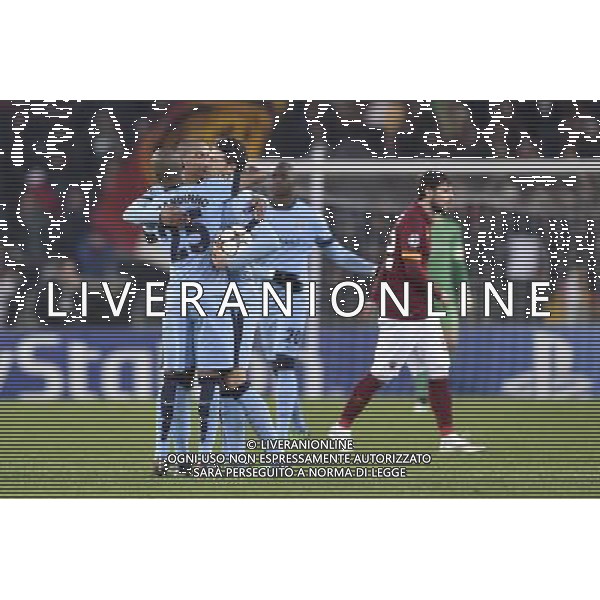 Roma - 10/12/2014 - Stadio Olimpico - Uefa Champions League 2014/2015 - AS Roma vs Manchester City - nella foto: esultanza giocatori del Manchester City a fine gara / Ph Fabrizio Corradetti - Ag. Aldo Liverani sas