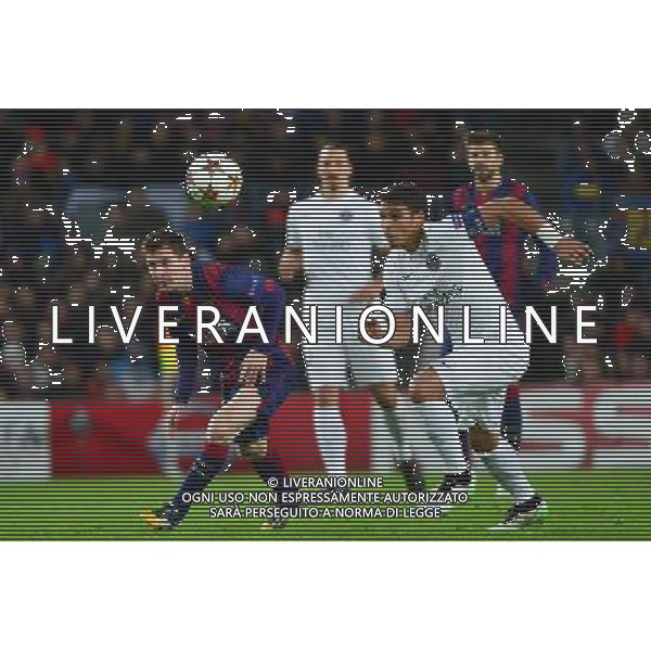 Lionel MESSI / Thiago SILVA - 10.12.2014 - Barcelone / Paris Saint Germain - Champions League Photo : Dave Winter / Icon Sport /AGENZIA ALDO LIVERANI SAS - ITALY ONLY - EDITORIAL USE ONLY - BARCELLONA - PSG