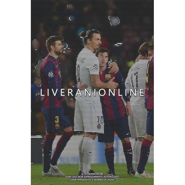 Zlatan IBRAHIMOVIC / Lionel MESSI - 10.12.2014 - Barcelone / Paris Saint Germain - Champions League Photo : Dave Winter / Icon Sport /AGENZIA ALDO LIVERANI SAS - ITALY ONLY - EDITORIAL USE ONLY - BARCELLONA - PSG