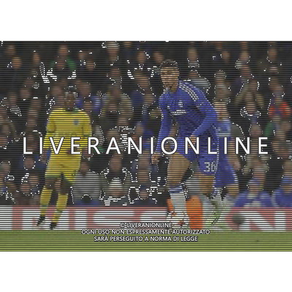 Chelsea\'s Ruben Loftus-Cheek in action during todays match Photographer Ashley Western/CameraSport Football - UEFA Champions League Group G - Chelsea v Sporting Lisbon - Wednesday 10th December 2014 - Stamford Bridge - London © CameraSport - 43 Linden Ave. Countesthorpe. Leicester. England. LE8 5PG - Tel: +44 (0) 116 277 4147 - admin@camerasport.com - www.camerasport.com /Agenzia Aldo Liverani Sas - ITALY ONLY - EDITORIAL USE ONLY