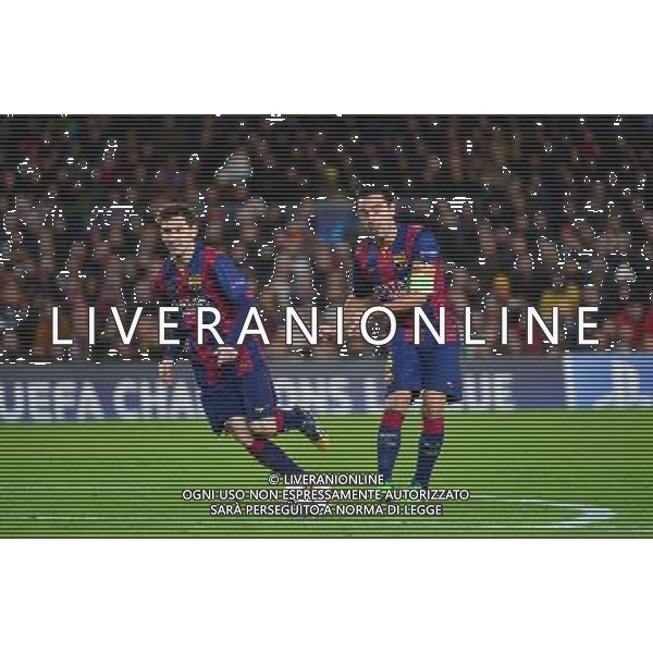 XAVI / Lionel MESSI - 10.12.2014 - Barcelone / Paris Saint Germain - Champions League Photo : Dave Winter / Icon Sport AG ALDO LIVERANI SAS ONLY ITALY