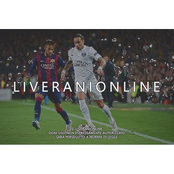Gregory VAN DER WIEL / NEYMAR - 10.12.2014 - Barcelone / Paris Saint Germain - Champions League Photo : Dave Winter / Icon Sport AG ALDO LIVERANI SAS ONLY ITALY