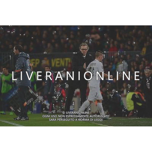 Laurent BLANC / Marco VERRATTI - 10.12.2014 - Barcelone / Paris Saint Germain - Champions League Photo : Dave Winter / Icon Sport AG ALDO LIVERANI SAS ONLY ITALY