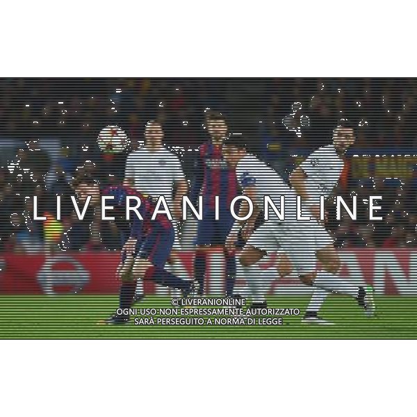 Lionel MESSI / Thiago SILVA - 10.12.2014 - Barcelone / Paris Saint Germain - Champions League Photo : Dave Winter / Icon Sport AG ALDO LIVERANI SAS ONLY ITALY