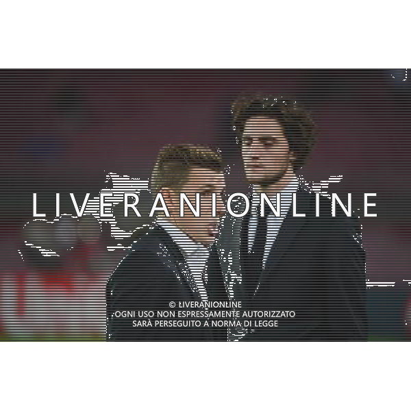 Lucas DIGNE / Adrien RABIOT - 10.12.2014 - Barcelone / Paris Saint Germain - Champions League Photo : Dave Winter / Icon Sport AG ALDO LIVERANI SAS ONLY ITALY