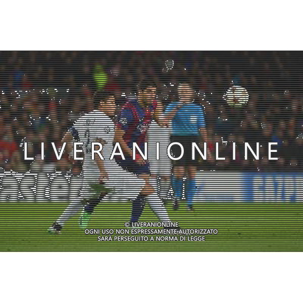 Luis SUAREZ / Thiago SILVA - 10.12.2014 - Barcelone / Paris Saint Germain - Champions League Photo : Dave Winter / Icon Sport AG ALDO LIVERANI SAS ONLY ITALY