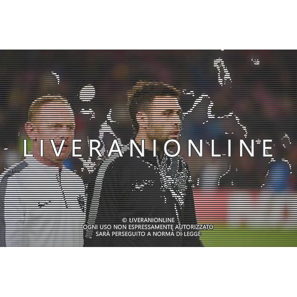 Nicolas Dehon / Salvatore SIRIGU - 10.12.2014 - Barcelone / Paris Saint Germain - Champions League Photo : Dave Winter / Icon Sport AG ALDO LIVERANI SAS ONLY ITALY