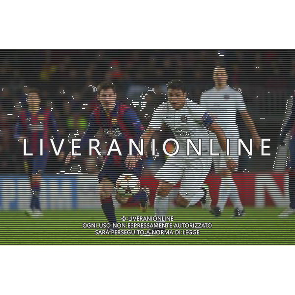 Thiago SILVA / Lionel MESSI - 10.12.2014 - Barcelone / Paris Saint Germain - Champions League Photo : Dave Winter / Icon Sport AG ALDO LIVERANI SAS ONLY ITALY