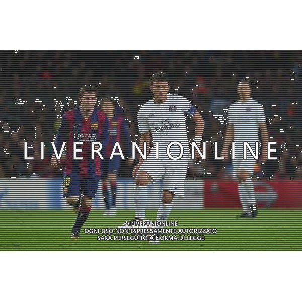 Thiago SILVA / Lionel MESSI - 10.12.2014 - Barcelone / Paris Saint Germain - Champions League Photo : Dave Winter / Icon Sport AG ALDO LIVERANI SAS ONLY ITALY
