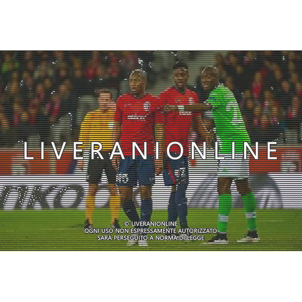 Djibril SIDIBE / Divock ORIGI / Josuha GUILAVOGUI - 11.12.2014 - Lille / Wolfsbourg - Europa League Photo : Dave Winter / Icon Sport /Agenzia Aldo Liverani sas - ITALY ONLY - EDITORIAL USE ONLY