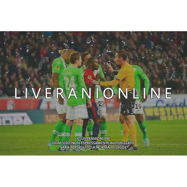 Rio MAVUBA / Halis OZKAHYA - 11.12.2014 - Lille / Wolfsbourg - Europa League Photo : Dave Winter / Icon Sport /Agenzia Aldo Liverani sas - ITALY ONLY - EDITORIAL USE ONLY