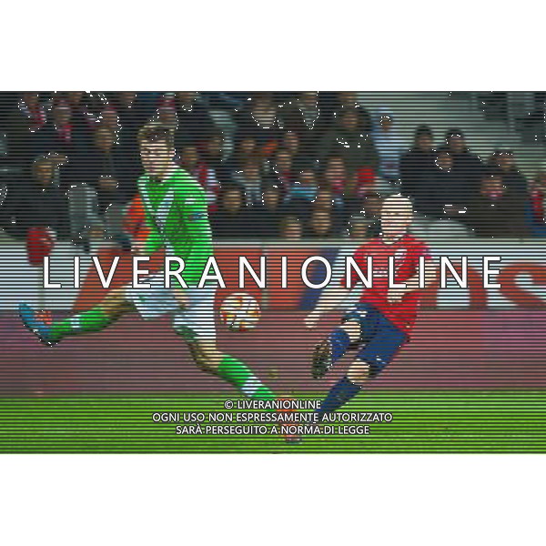 Florent BALMONT / Robin KNOCHE - 11.12.2014 - Lille / Wolfsbourg - Europa League Photo : Dave Winter / Icon Sport /Agenzia Aldo Liverani sas - ITALY ONLY - EDITORIAL USE ONLY