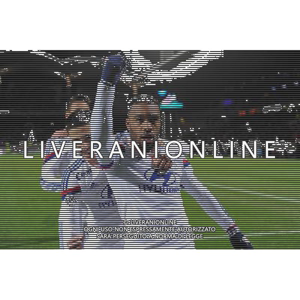 JOIE DE Yassine BENZIA / Alexandre LACAZETTE - 12.12.2014 - Lyon / Caen - 18eme journee de Ligue 1 Photo : Jean Paul Thomas / Icon Sport AG ALDO LIVERANI SAS ONLY ITALY