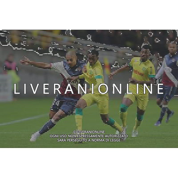 Wahbi KHAZRI / Chaker ALHADHUR - 13.12.2014 - Nantes / Bordeaux - 18eme journee de Ligue1 Photo : Vincent Michel / Icon Sport AG ALDO LIVERANI SAS ONLY ITALY