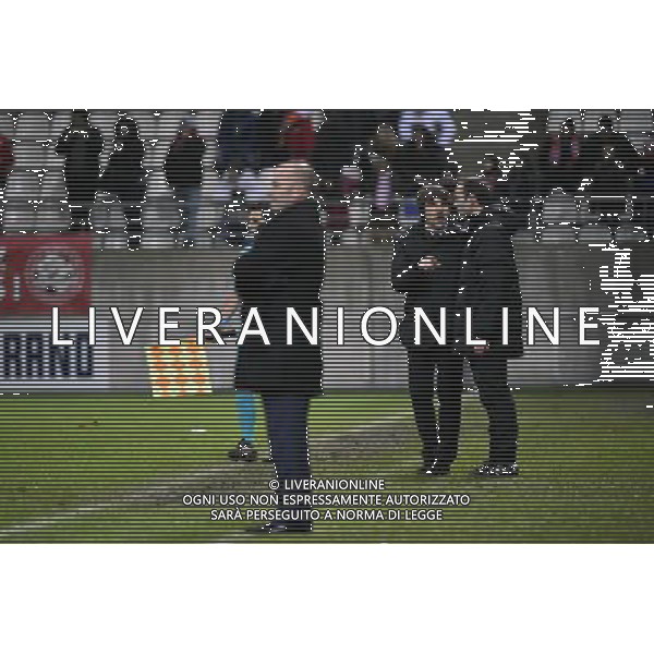 Altercation Fin de Match Pascal DUPRAZ / Jean Luc VASSEUR - 13.12.2014 - Reims / Evian Thonon - 18eme journee de Ligue1 Photo : Fred Porcu / Icon Sport AG ALDO LIVERANI SAS ONLY ITALY