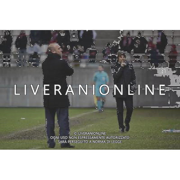 Altercation Fin de Match Pascal DUPRAZ / Jean Luc VASSEUR - 13.12.2014 - Reims / Evian Thonon - 18eme journee de Ligue1 Photo : Fred Porcu / Icon Sport AG ALDO LIVERANI SAS ONLY ITALY