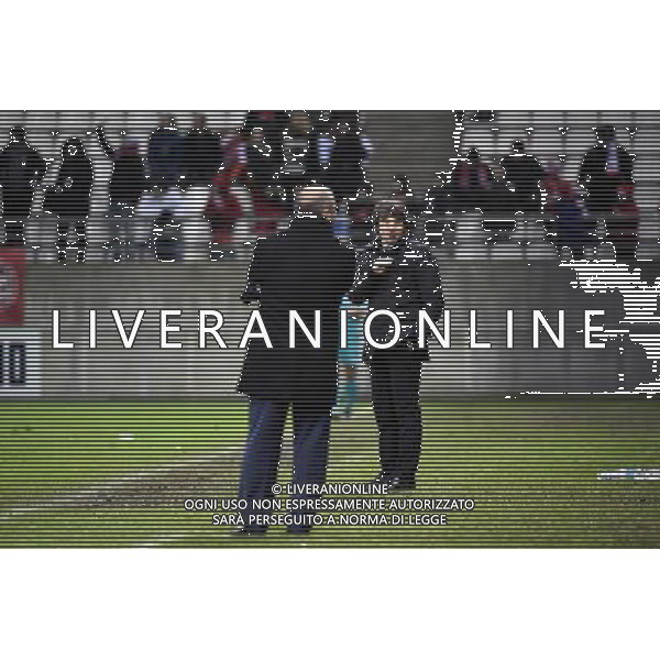 Altercation Fin de Match Pascal DUPRAZ / Jean Luc VASSEUR - 13.12.2014 - Reims / Evian Thonon - 18eme journee de Ligue1 Photo : Fred Porcu / Icon Sport AG ALDO LIVERANI SAS ONLY ITALY