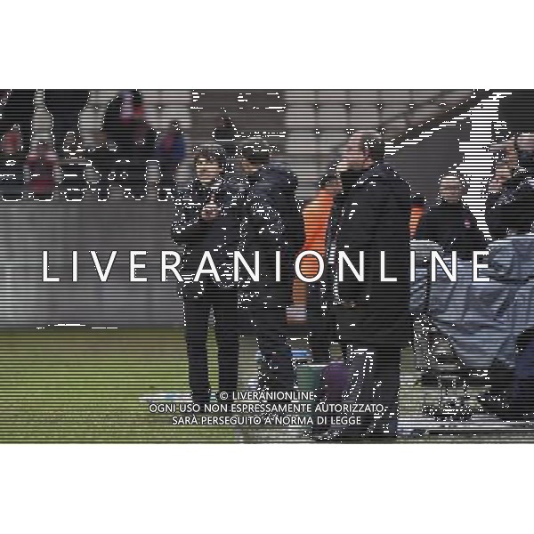 Altercation Fin de Match Pascal DUPRAZ / Jean Luc VASSEUR - 13.12.2014 - Reims / Evian Thonon - 18eme journee de Ligue1 Photo : Fred Porcu / Icon Sport AG ALDO LIVERANI SAS ONLY ITALY