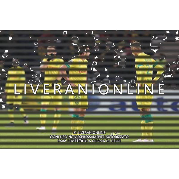 DECEPTION NANTES / Jordan VERETOUT et Yacine BAMMOU - 13.12.2014 - Nantes / Bordeaux - 18eme journee de Ligue1 Photo : Vincent Michel / Icon Sport AG ALDO LIVERANI SAS ONLY ITALY