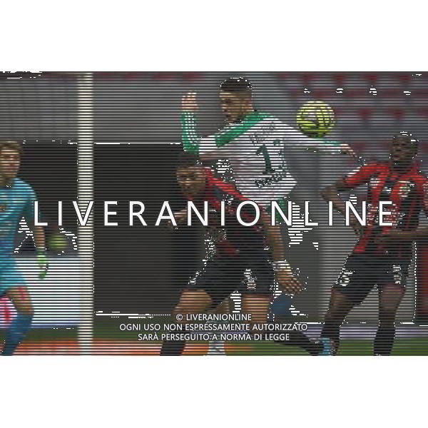 Lloyd PALUN / Ricky VAN WOLFSWINKEL - 14.12.2014 - Nice / Saint Etienne - 18eme journee de Ligue1 Photo : Manu Blondeau / Icon Sport AG ALDO LIVERANI SAS ONLY ITALY