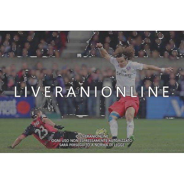 David LUIZ / Jeremy PIED - 14.12.2014 - Guingamp / PSG - 18eme journee de Ligue1 Photo : Vincent Michel / Icon Sport AG ALDO LIVERANI SAS ONLY ITALY