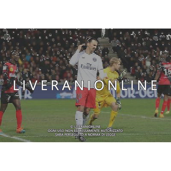 Zlatan IBRAHIMOVIC - 14.12.2014 - Guingamp / PSG - 18eme journee de Ligue1 Photo : Vincent Michel / Icon Sport *** Local Caption *** AG ALDO LIVERANI SAS ONLY ITALY *** Local Caption *** AG ALDO LIVERANI SAS ONLY ITALY