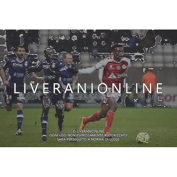 Benjamin MOUKANDJO - 13.12.2014 - Reims / Evian Thonon - 18eme journee de Ligue1 Photo : Fred Porcu / Icon Sport AG ALDO LIVERANI SAS ONLY ITALY