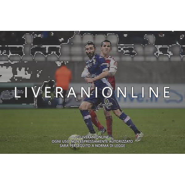 Cedric BARBOSA / Aissa MANDI - 13.12.2014 - Reims / Evian Thonon - 18eme journee de Ligue1 Photo : Fred Porcu / Icon Sport AG ALDO LIVERANI SAS ONLY ITALY