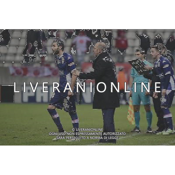 Cedric BARBOSA / Pascal DUPRAZ - 13.12.2014 - Reims / Evian Thonon - 18eme journee de Ligue1 Photo : Fred Porcu / Icon Sport AG ALDO LIVERANI SAS ONLY ITALY