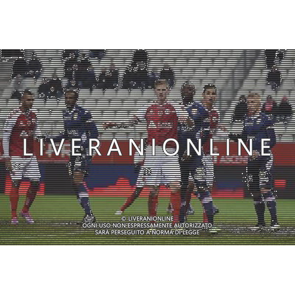 Gaetan CHARBONNIER / Cedric MONGONGU / Aissa MANDI / Daniel WASS - 13.12.2014 - Reims / Evian Thonon - 18eme journee de Ligue1 Photo : Fred Porcu / Icon Sport AG ALDO LIVERANI SAS ONLY ITALY