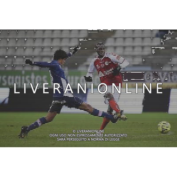 Ignacio TEJEDA / Prince ONIANGUE - 13.12.2014 - Reims / Evian Thonon - 18eme journee de Ligue1 Photo : Fred Porcu / Icon Sport AG ALDO LIVERANI SAS ONLY ITALY