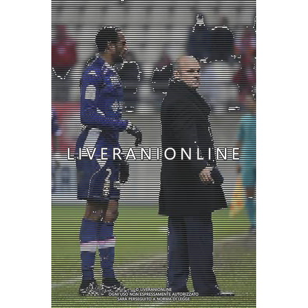 Kasim ABDALLAH / Pascal DUPRAZ - 13.12.2014 - Reims / Evian Thonon - 18eme journee de Ligue1 Photo : Fred Porcu / Icon Sport AG ALDO LIVERANI SAS ONLY ITALY