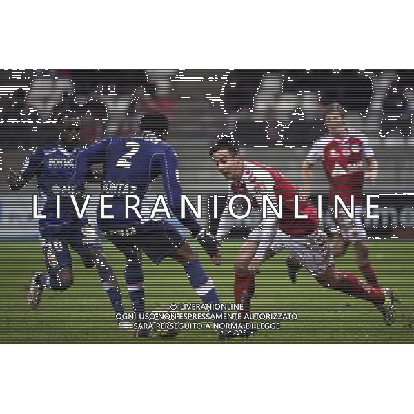 Modou SOUGOU / Kasim ABDALLAH / Diego RIGONATO - 13.12.2014 - Reims / Evian Thonon - 18eme journee de Ligue1 Photo : Fred Porcu / Icon Sport AG ALDO LIVERANI SAS ONLY ITALY
