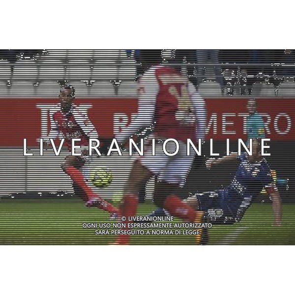 Odair FORTES / Benjamin MOUKANDJO / Olivier SORLIN - 13.12.2014 - Reims / Evian Thonon - 18eme journee de Ligue1 Photo : Fred Porcu / Icon Sport AG ALDO LIVERANI SAS ONLY ITALY
