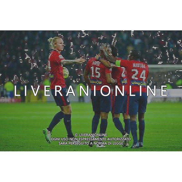 Joie Djibril SIDIBE / Rio MAVUBA / Simon KJAER - 14.12.2014 - Lille / Toulouse - 18eme journee de Ligue1 Photo : Dave Winter / Icon Sport /Agenzia Aldo Liverani sas - ITALY ONLY - EDITORIAL USE ONLY