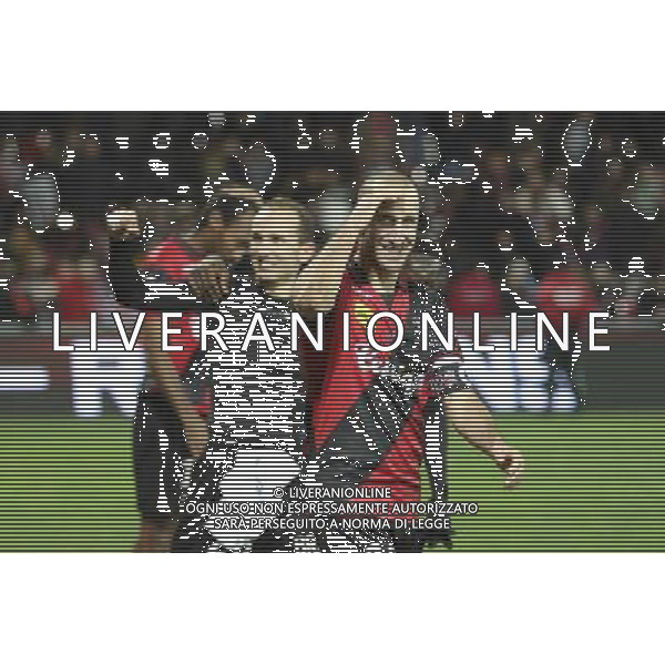 Joie Guingamp - Thibault Giresse / Lionel MATHIS - 14.12.2014 - Guingamp / Paris Saint Germain - 18eme journee de Ligue 1 Photo : Vincent Michel / Icon Sport /Agenzia Aldo Liverani sas - ITALY ONLY - EDITORIAL USE ONLY